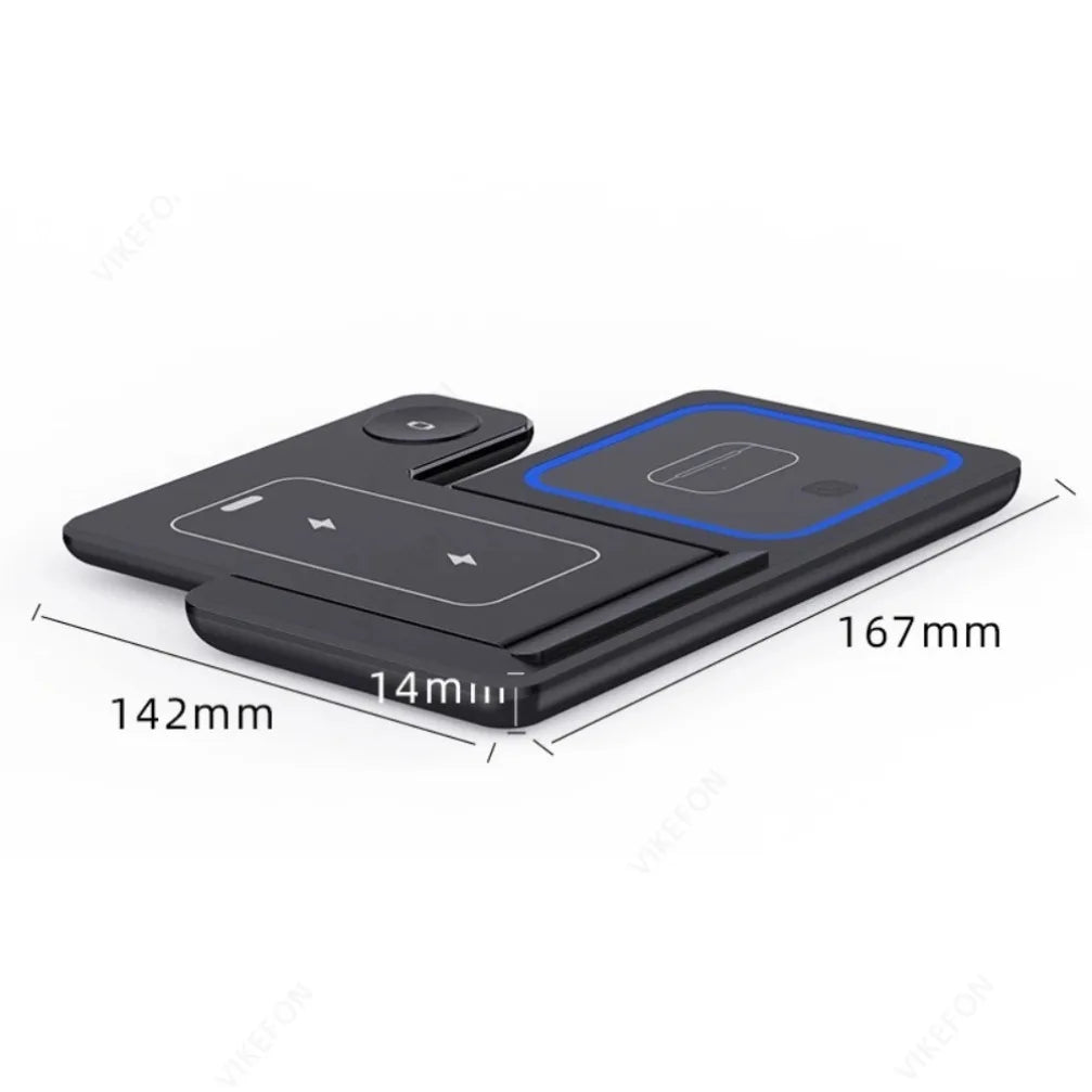 Foldable 3 in 1 Wireless Charging Station for Phones